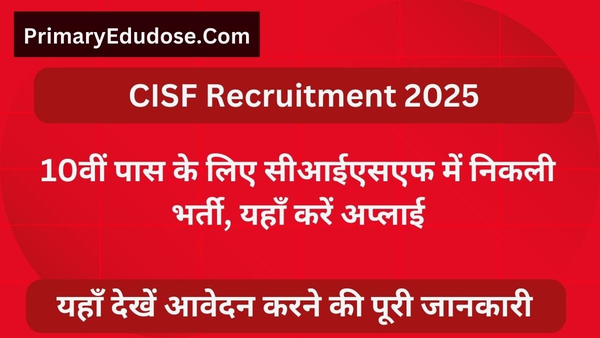 CISF Recruitment 2025